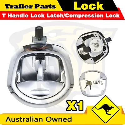 1 PCS Chrome Whale Tail T Handle Lock Latch/Compression Lock Trailer Ute Toolbox • $43