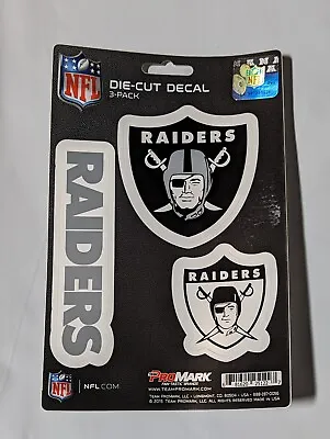 Los Vegas Raiders 3-Pack Die-cut Decals Stickers Sheet Measures 5  X 7  New! • $7.91