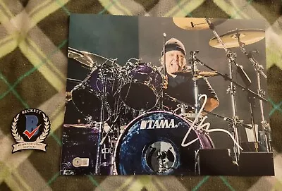 Lars Ulrich Of Metallica Signed Autographed 11x14 Photo Beckett BAS COA #BJ45141 • $249.99