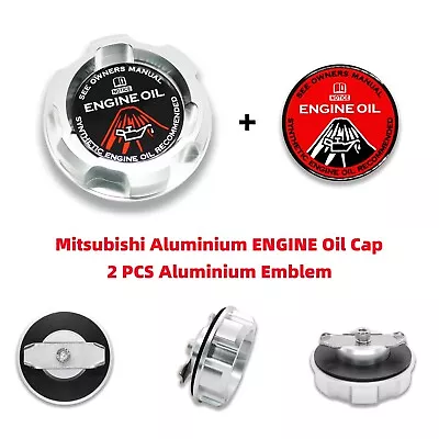 Silver Aluminum ENGINE Oil Cap For Mitsubishi LANCER EVO 8 9 10 3000GT GALANT • $15.63