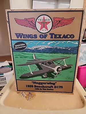 Ertl Wings Of Texaco Staggerwing 1939 Beechcraft D17S Black Chrome Edition 2004 • $21.99