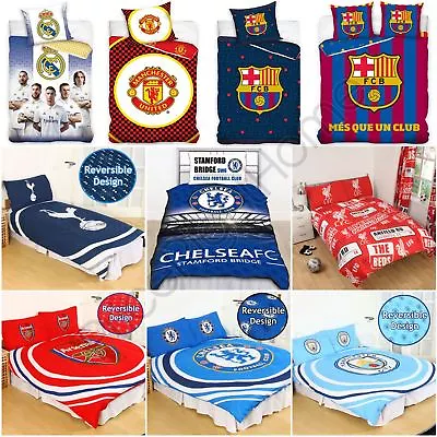 £21.85 • Buy Football Clubs Duvet Cover Set Single Double - Arsenal Barcelona Chelsea & More