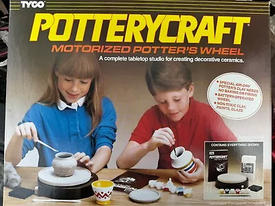 Vintage Potterycraft Tyco Motorized Potter’s Wheel 1990 Creating Ceramics • $14.75