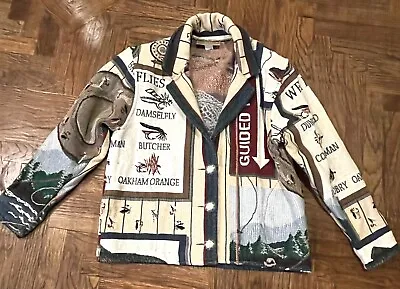 VTG Painted Pony Tapestry Fishing Jacket Western One Size S M L • $48