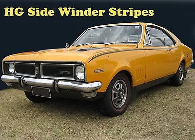 HG Holden Monaro GTS Side Winder Stripes Kit In BLACK 1970 71 • $155