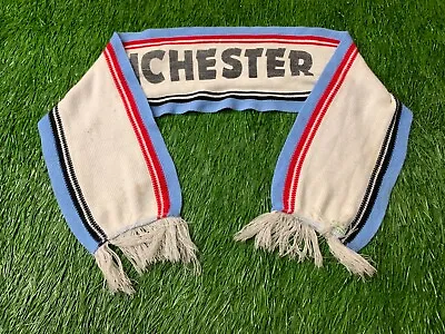 MANCHESTER CITY 80'S VINTAGE RETRO Rare FOOTBALL FAN SCARF OFFICIAL PRODUCT • $4.24