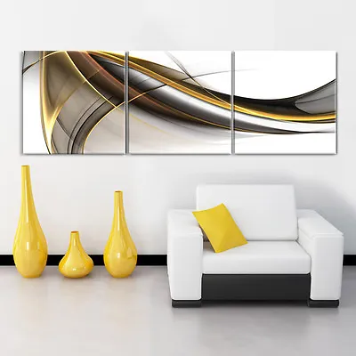 Abstract Ready To Hang Set Of 3 Digital Mounted Wall Art/Improved Canvas Print • £25.04