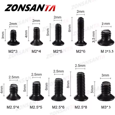 £3.45 • Buy Laptop Notebook Replacement Phillips Countersunk Screws M2 M2.5 M3 (10 Packs)