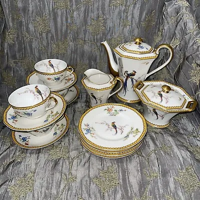 Theodore Haviland Limoges Eden Birds Tea Set          .. • £475.08