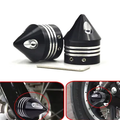 Spike Motorcycle Front Axle Cap Nut Cover For Harley Dyna Road Glide King Trike • $14.11