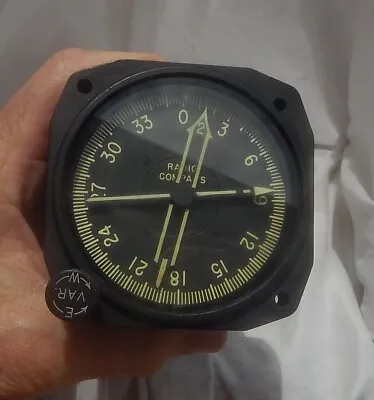 Vietnam War Military Jet Aircraft Radio Compass Type MN-58D Gauge Instrument  • $168.52