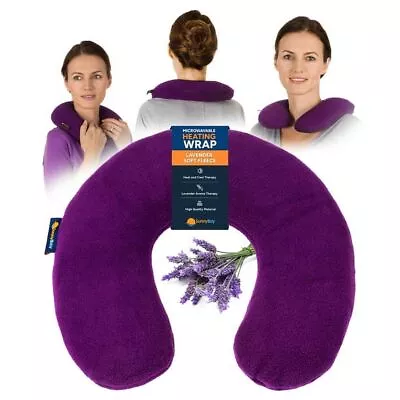 SunnyBay C Shaped Microwave Heating Pad For Neck - FlaxSeeds With Lavender Aroma • $34.99