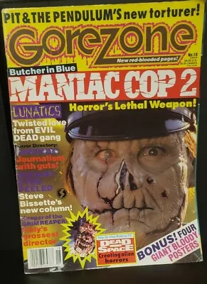 $9.99 • Buy Vintage GOREZONE Horror Magazine #18 Maniac Cop Evil Dead Pit & The Pendulum