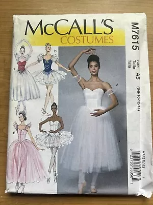 McCall's SEWING PATTERN M7615 Misses Ballet Costumes 6 8 10 12 14 Dress Dance • £10