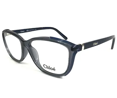 Chloe Eyeglasses Frames CE2648 035 Clear Gray Blue Cat Eye Full Rim 54-15-135 • $69.99