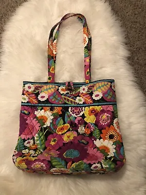 $14.25 • Buy Vera Bradley Va Va Bloom Multicolor Floral Small Tote Bag Satchel Handbag. D7