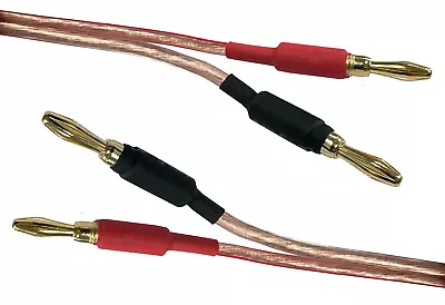 Electrosmart 2m Speaker Cable With Fitted 4mm Banana Plug Connectors Amplifier • £7.99