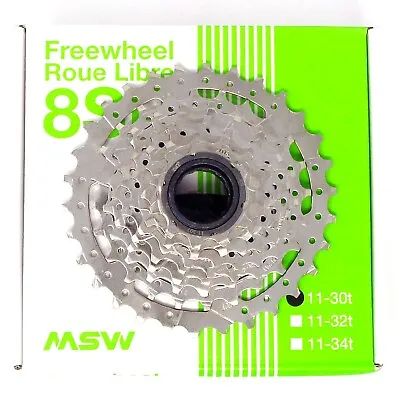 MSW Dimension 8 Speed 11-30T Nickel Plated Freewheel BPC458349 FW7208 • $24.84