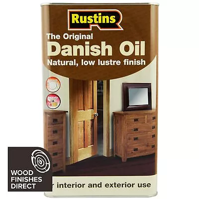 Rustins Wood Danish Oil - All Sizes - Natural Finish & Food & Toy Safe • £69.25