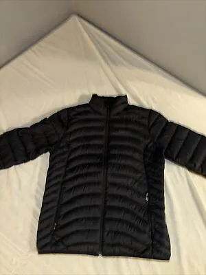 Black Marmot Jacket Women’s M 600 Fill Quilted Puffer Winter Coat Full Zip Large • $29.99