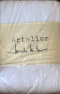 Artelier Nicole Miller 3pc Mercer Comforter Set White King - Timeless Elegance • $195