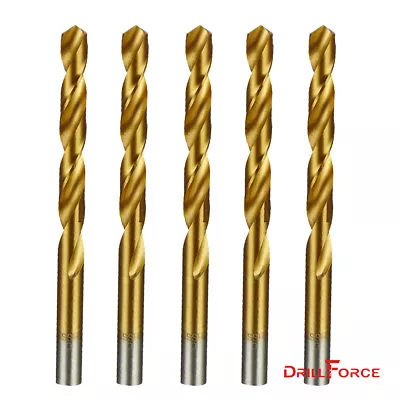 5PCS 3/8  Drill Bit Set HSS Titanium Jobber Length Twist Metal Drill Bits Tools • $11.01