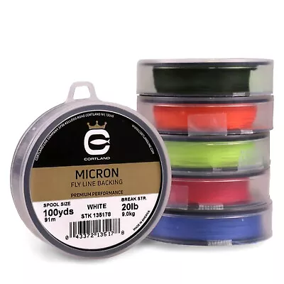 Cortland Micron Fly Line Backing 20 Lb 100 Yds - ALL COLORS - FREE SHIP OPTIONS • $11.95