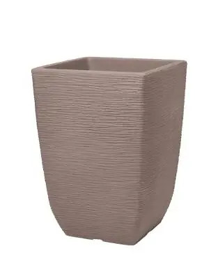 33cm Cotswold Tall Square Planter Dark Brown • £27.49