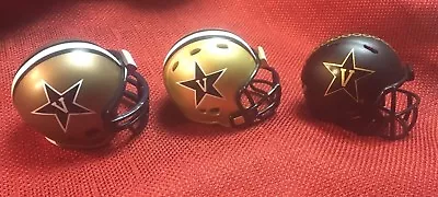 Lot Of 3 Riddell Pocket Pro Football Helmets Vanderbilt Commodores • $14.99