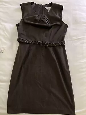 AA Studio AA Dress Women’s Classic Sleeveless Belt Dress Brown Size 12 • $4.86