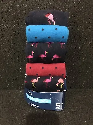 M&S 5 Pack Cool&Fresh Cotton Rich Socks UK 6-8.5 EU 39.5-42.5 Blue Multicoloured • £9.99