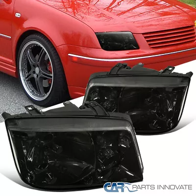 Fit 1999-2005 VW Jetta Bora MK4 Smoke Headlights Head Lamps Left+Right 99-05 • $62.95