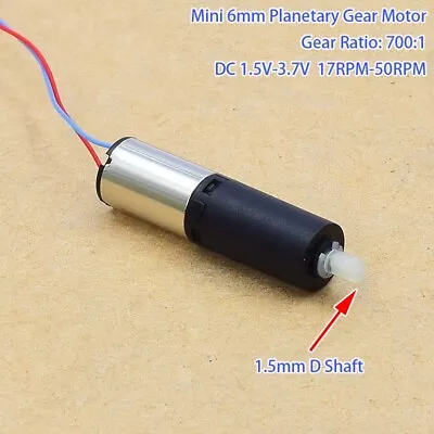 6mm DC 3V 3.7V Tiny Mini Coreless Planetary Gear Motor Slow Speed DIY Robot Car • $4.85