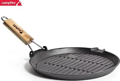 Campfire 27cm Round Frypan W/ Folding Handle+ Cooking Camping Travel • $28