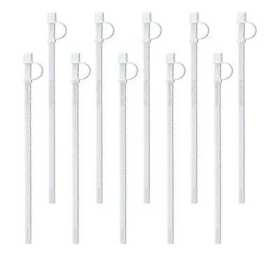 13  Straws For Insulated Mugs (10 Ct.) W/ Caps | Flexible And Reusable • $11.95