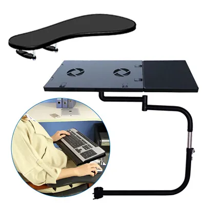 Ergonomic Laptop Keyboard Mouse Chair Stand Mount Holder Installed To Chair SALE • $96.90