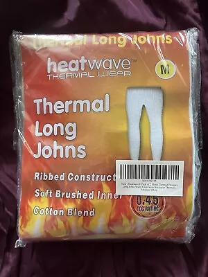 Men's Heatwave White Thermal Long Johns Medium Tog Rating 0.45 NEW • £5