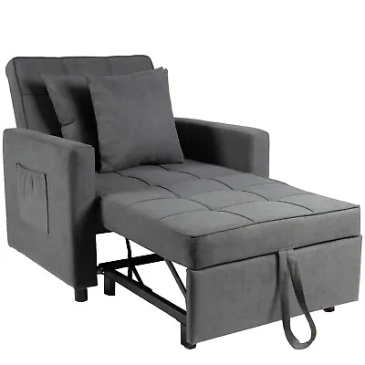 Sofa Bed Chair 3-in-1 Convertible Chair Lounger Sleeper Chair Single Recliner • $229.99