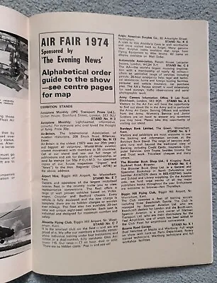 £6.50 • Buy Biggin Hill Air Fair Programme 1974 Airshow With Daily Supplement