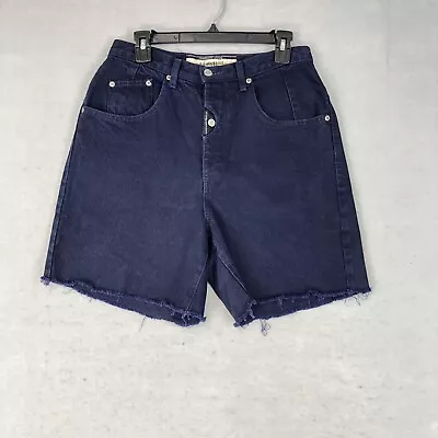 Vintage Z. Cavaricci Shorts Womens 29 Dark Denim 90s Y2K Button Fly Made In USA • $28