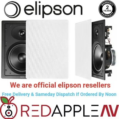 1 X Elipson IN-IW6 6  Rectangular In-Wall Pro Custom Install 100w Speaker • £119.99
