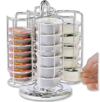 Nifty Tassimo 40 T-Disc Holder Pod Coffee  Storage Chrome Carousel Rack Spinner • $12.40