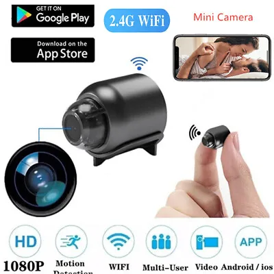 Mini Spy Camera WiFi HD 1080P Hidden IP Night Vision Camcorder Home Security Cam • $15.56