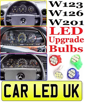 ✅ Mecedes W123 W126 W201 ✅ LED Instruments Cluster Dashboard Upgrade Bulbs X 2 • $7.32