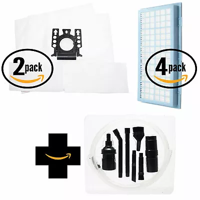 4 FJM Bags 4 Micro & 4 HEPA Filters For Miele S251i S6270 Quartz W/ Micro Kit • $36.99