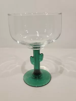 Margarita Martini Stemmed Glass Cactus Green 10 Ounce • $3.50