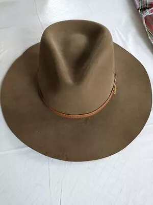 Size 7 1/4 STETSON Cowboy Hat Brown VG-- American Buffalo Collection • $45