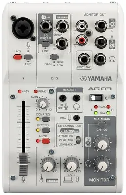 Yamaha AG03MK2 White Live Streaming Mixer - White • £183