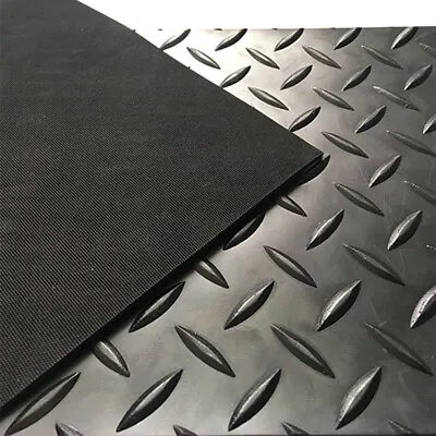£500 • Buy Checker - Plate Rubber Garage Flooring Matting 1.5m Wide X 3mm Thick - A Grade