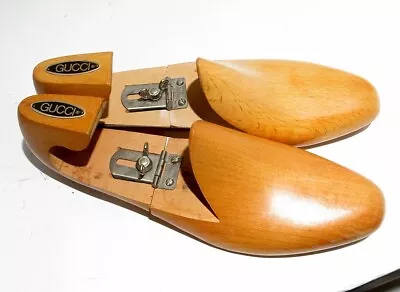 One Pair Vintage Gucci Mens Wooden Shoe Tree Stretchers 10 D Mackay New York US • $59.50